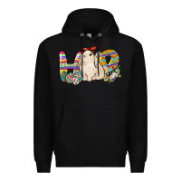 Black Hop rabbit Premium Hoodie - NancyCooperArtShop