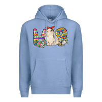 Colony Blue Hop rabbit Premium Hoodie - NancyCooperArtShop