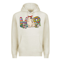 Oatmeal Heather Hop rabbit Premium Hoodie - NancyCooperArtShop