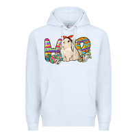 White Hop rabbit Premium Hoodie - NancyCooperArtShop