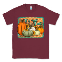 Burgundy It's Fall y'all pumpkins halloween and sunflowers Classic Tee - Jasminsmagicworld