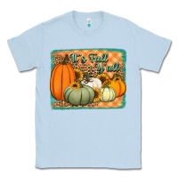 Dusty Blue It's Fall y'all pumpkins halloween and sunflowers Classic Tee - Jasminsmagicworld