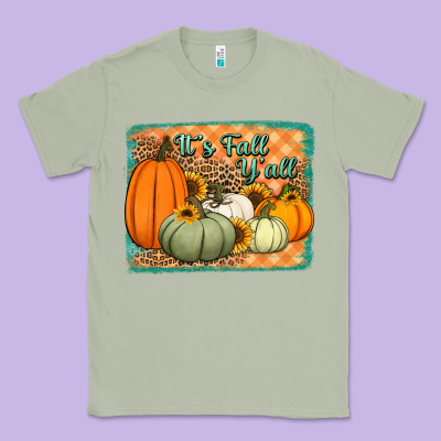 It's Fall Y'all Pumpkins Halloween And Sunflowers Classic Tee Designed By Jasminsmagicworld