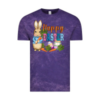 Cloud Purple easter bunny egg and carrots Vintage Tee - AdoDesignShop