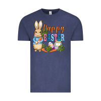 Vintage Denim easter bunny egg and carrots Vintage Tee - AdoDesignShop