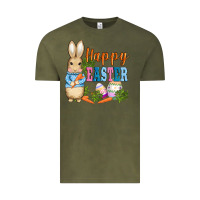 Vintage Olive easter bunny egg and carrots Vintage Tee - AdoDesignShop