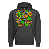 Charcoal Heather St. Patricks rainbow seamless Zipper Hoodie - BundleAndBundleShop