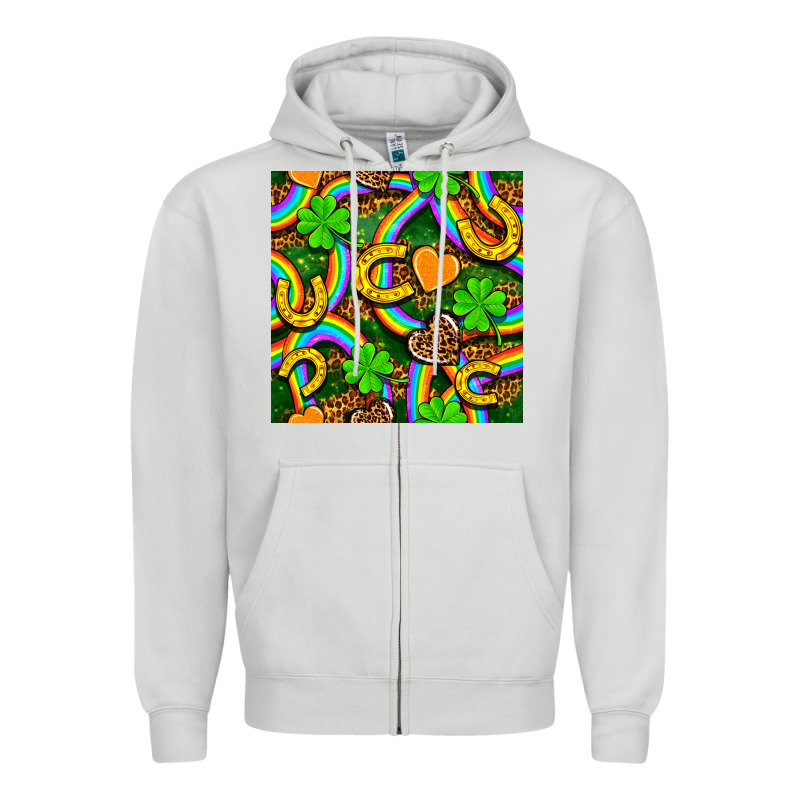 St. Patricks Rainbow Seamless Zipper Hoodie by BundleAndBundleShop | Teevron