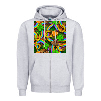 Heather Grey St. Patricks rainbow seamless Zipper Hoodie - BundleAndBundleShop