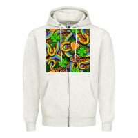 Oatmeal Heather St. Patricks rainbow seamless Zipper Hoodie - BundleAndBundleShop