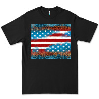 Black Leopard glitter American flag tumbler Premium Tee - Neo Western
