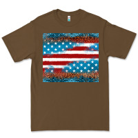 Cacao Leopard glitter American flag tumbler Premium Tee - Neo Western