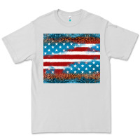 Dove Grey Leopard glitter American flag tumbler Premium Tee - Neo Western
