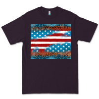 Plum Leopard glitter American flag tumbler Premium Tee - Neo Western