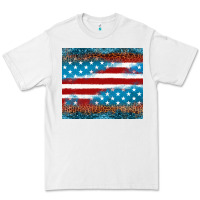 White Leopard glitter American flag tumbler Premium Tee - Neo Western