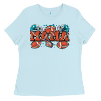Baby Blue mama American football Ladies Tee - Zillion Design Studio