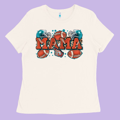 Mama American Football Ladies Tee Designed By Zillion Design Studio