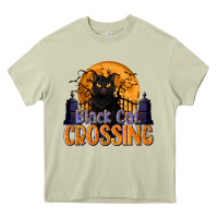 Black Cat Crossing Heavy Core Tee | Teevron
