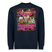 Navy howdy valentine's day bull skull Heavyweight Sweatshirt - Jasminsmagicworld