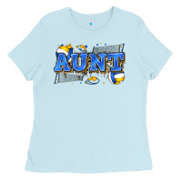 Baby Blue aunt volleyball Ladies Tee - Zillion Design Studio