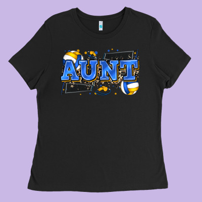 Aunt Volleyball Ladies Tee Designed By Zillion Design Studio