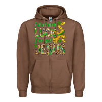 Chestnut I Don't Need Luck I've Got Jesus St. Patricks Zipper Hoodie - BundleAndBundleShop