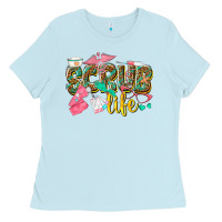 Baby Blue scrub life Ladies Tee - texasbilliewilder