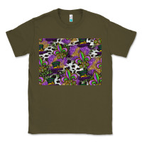 Army Green mardi gras celebration pattern Classic Tee - CowhideDigitalArt