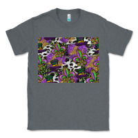Charcoal Heather mardi gras celebration pattern Classic Tee - CowhideDigitalArt