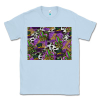 Dusty Blue mardi gras celebration pattern Classic Tee - CowhideDigitalArt