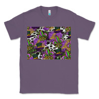 Lavender mardi gras celebration pattern Classic Tee - CowhideDigitalArt