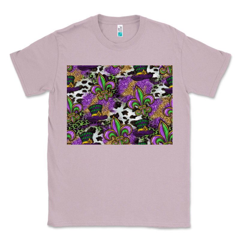 Mardi Gras Celebration Pattern Classic Tee by CowhideDigitalArt | Teevron