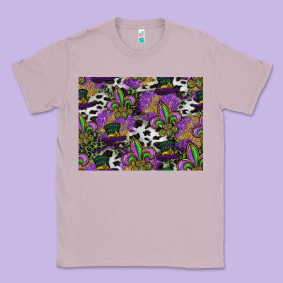 Mardi Gras Celebration Pattern Classic Tee Designed By Cowhidedigitalart