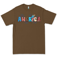 Cacao Lightning bolt with America Premium Tee - Neo Western