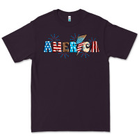 Plum Lightning bolt with America Premium Tee - Neo Western