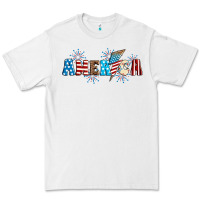 White Lightning bolt with America Premium Tee - Neo Western