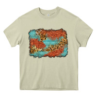 Mossy western leopard tooled leather background Heavy Core Tee - Zillion Design Studio