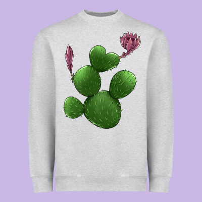 Heart Cactus Heavyweight Sweatshirt Designed By Jasminsmagicworld