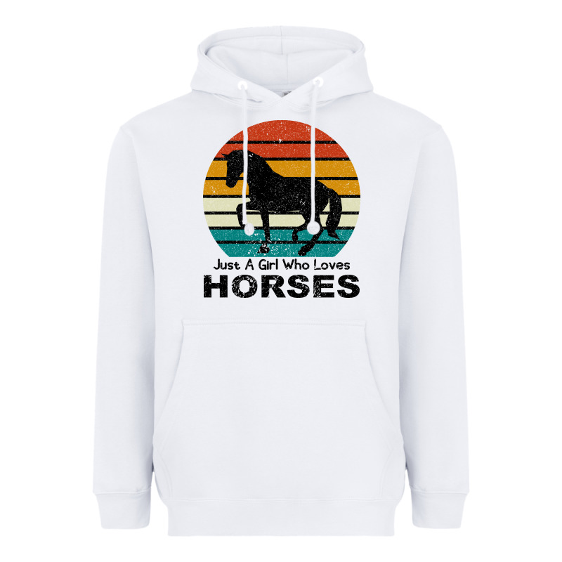 Just A Girl Who Loves Horses Heavyweight Hoodie by Bettercallsaul | Teevron