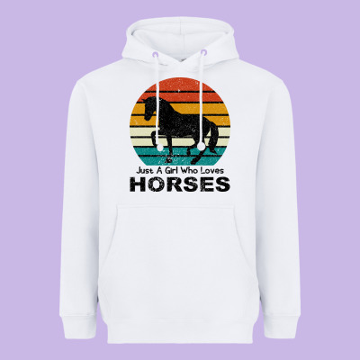 Just A Girl Who Loves Horses Heavyweight Hoodie Designed By Bettercallsaul