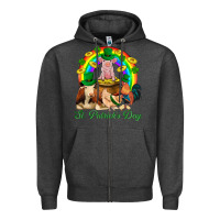 Charcoal Heather St. Patrick's Day Farm Animal Png Zipper Hoodie - BundleAndBundleShop