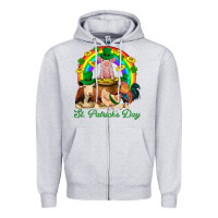 Heather Grey St. Patrick's Day Farm Animal Png Zipper Hoodie - BundleAndBundleShop