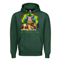 Sports Green St. Patrick's Day Farm Animal Png Zipper Hoodie - BundleAndBundleShop