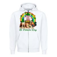 White St. Patrick's Day Farm Animal Png Zipper Hoodie - BundleAndBundleShop