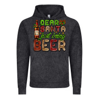 Vintage Black dear santa just bring a beer with a beer bottle Vintage Hoodie - AdoDesignShop