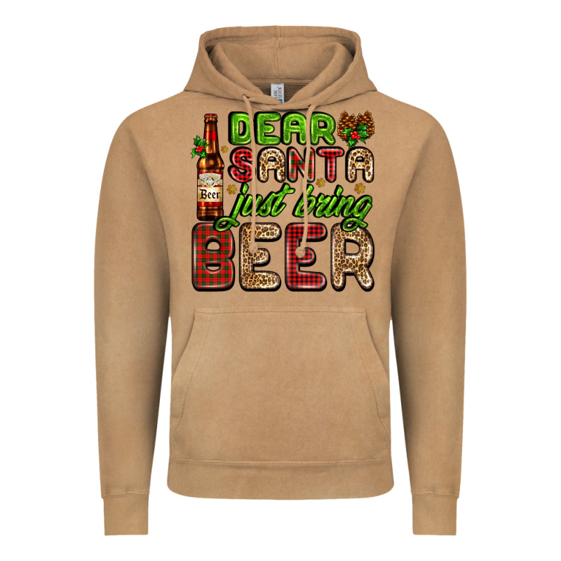Dear Santa Just Bring A Beer With A Beer Bottle Vintage Hoodie by AdoDesignShop | Teevron