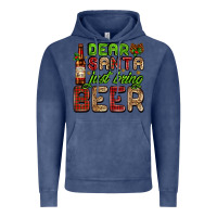 Vintage Denim dear santa just bring a beer with a beer bottle Vintage Hoodie - AdoDesignShop
