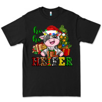 Black ho ho heifer little cute christmas cow Premium Tee - AdoDesignShop