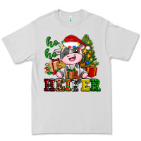 Dove Grey ho ho heifer little cute christmas cow Premium Tee - AdoDesignShop