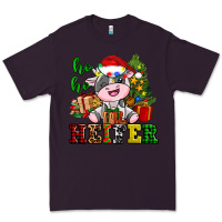 Plum ho ho heifer little cute christmas cow Premium Tee - AdoDesignShop